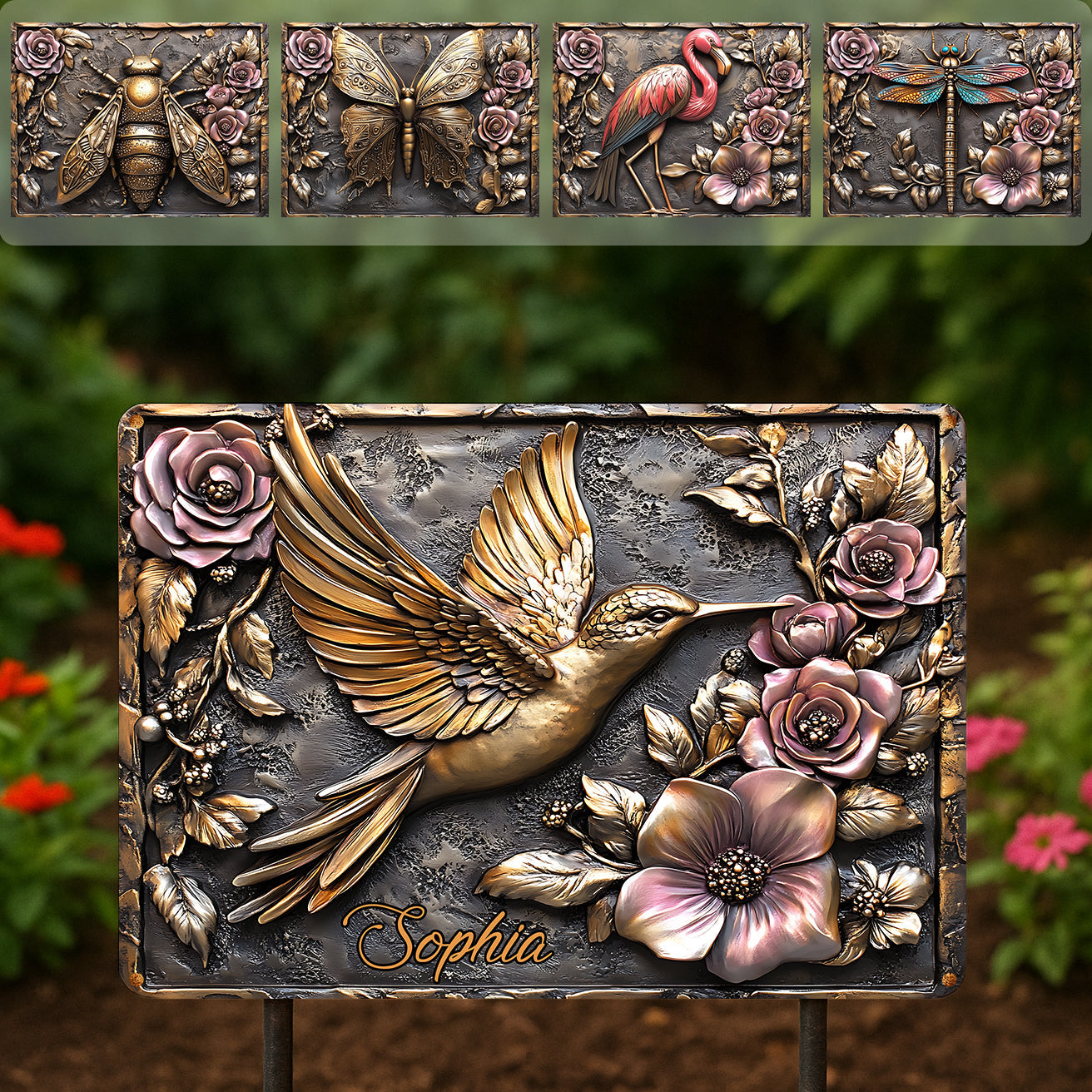 And Find My Soul Garden - Housewarming Gift For Gardener, Outdoor Decor - Personalized Gardening Rectangle Metal Sign