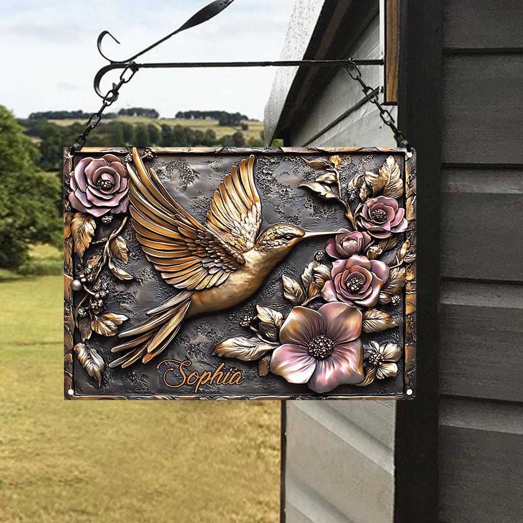 And Find My Soul Garden - Housewarming Gift For Gardener, Outdoor Decor - Personalized Gardening Rectangle Metal Sign