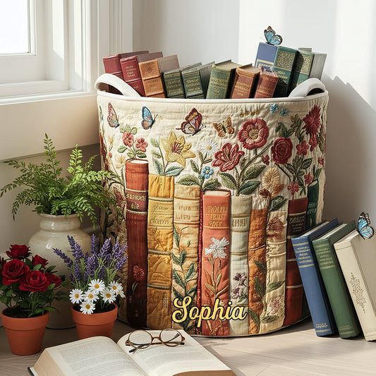 Book Flowers - Personalized Book Storage Basket