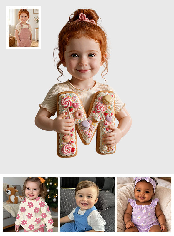 Sweet Little Letters - Personalized Kid 3D Magnet