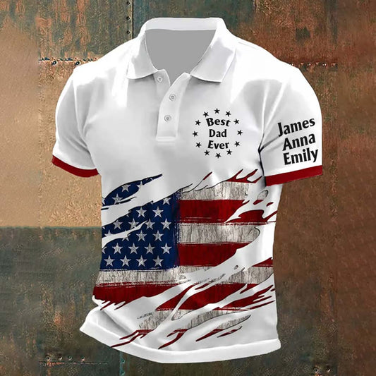 Dad Is Great Always - Personalized Father Polo Shirt