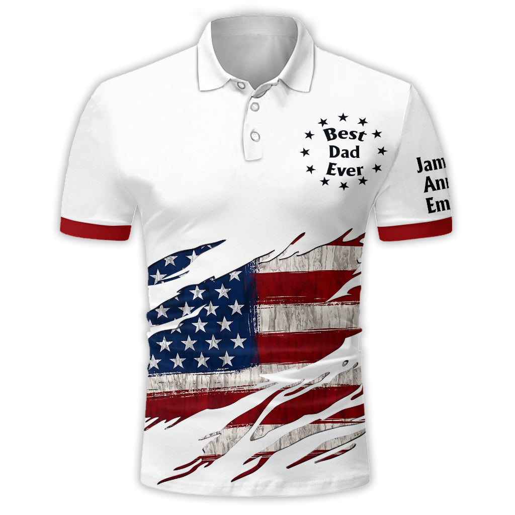 Dad Is Great Always - Personalized Father Polo Shirt