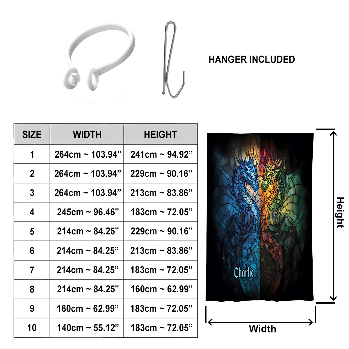 Dragons Fight - Personalized Dragon Blackout Window Curtain/ Drapes Set