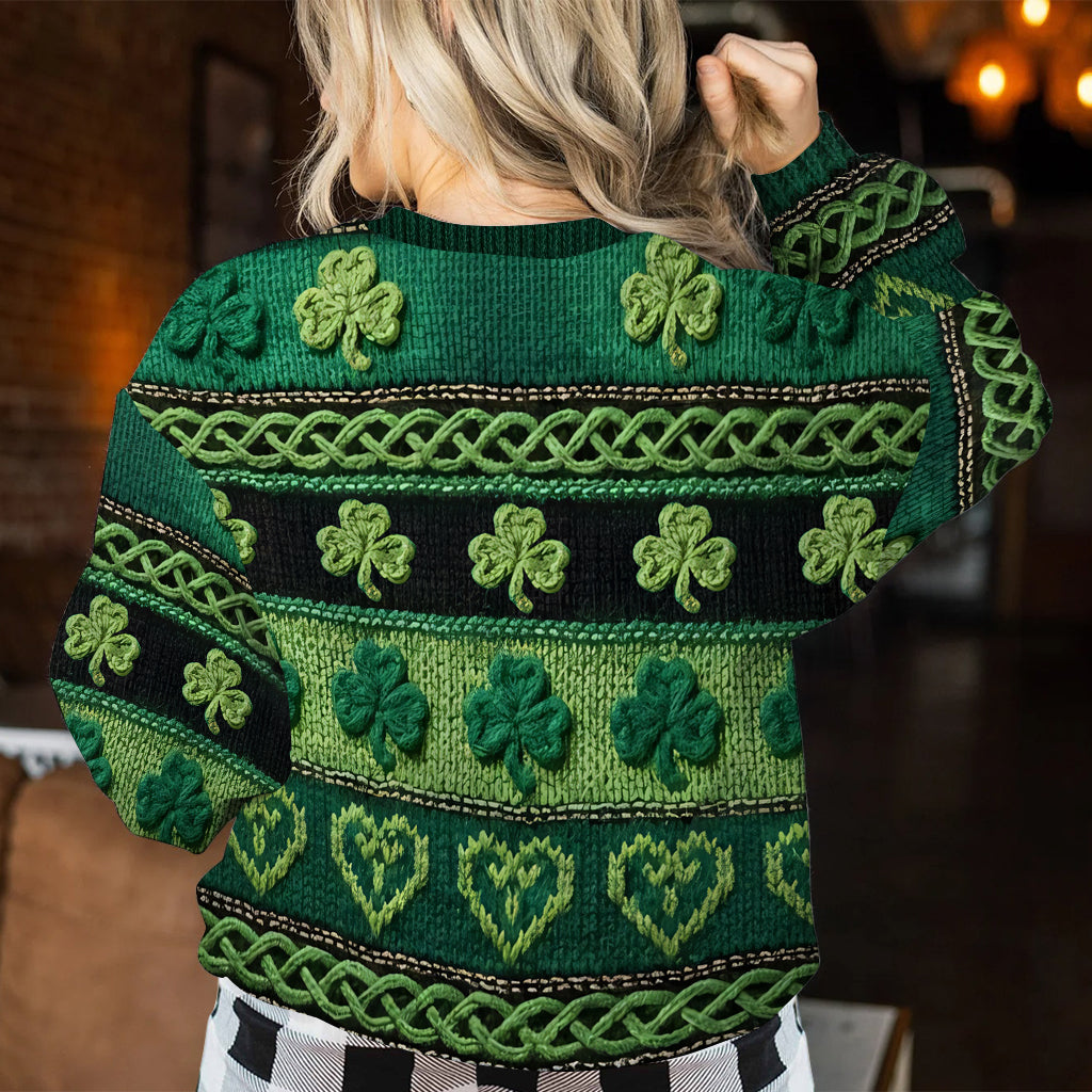 Lucky Shamrock - Personalized Irish Ugly Sweater
