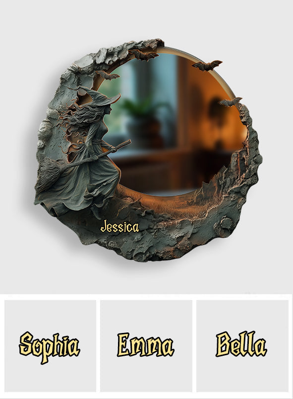The Witch Is In - Personalized Witch Wall Hanging Mirror