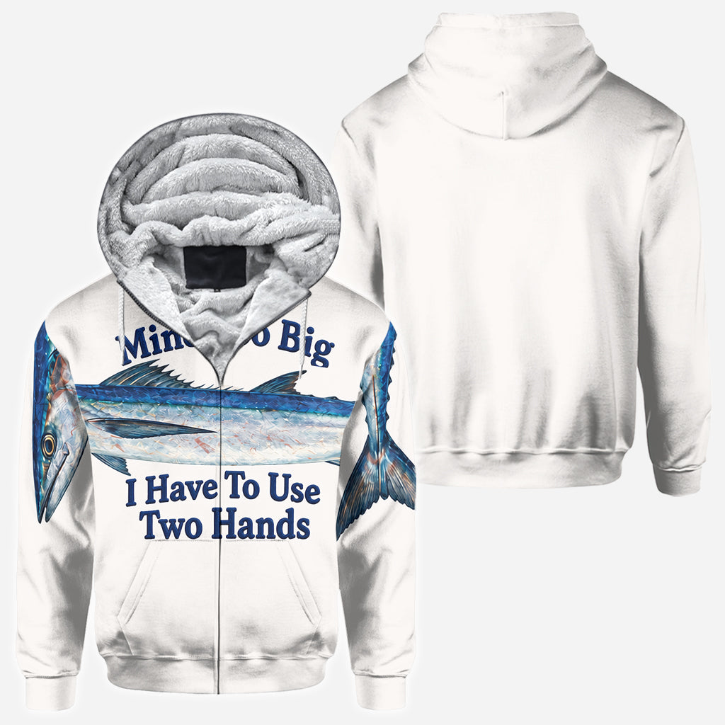 Mine's So Big I Have To Use Two Hands - Personalized Fishing All Over Shirt