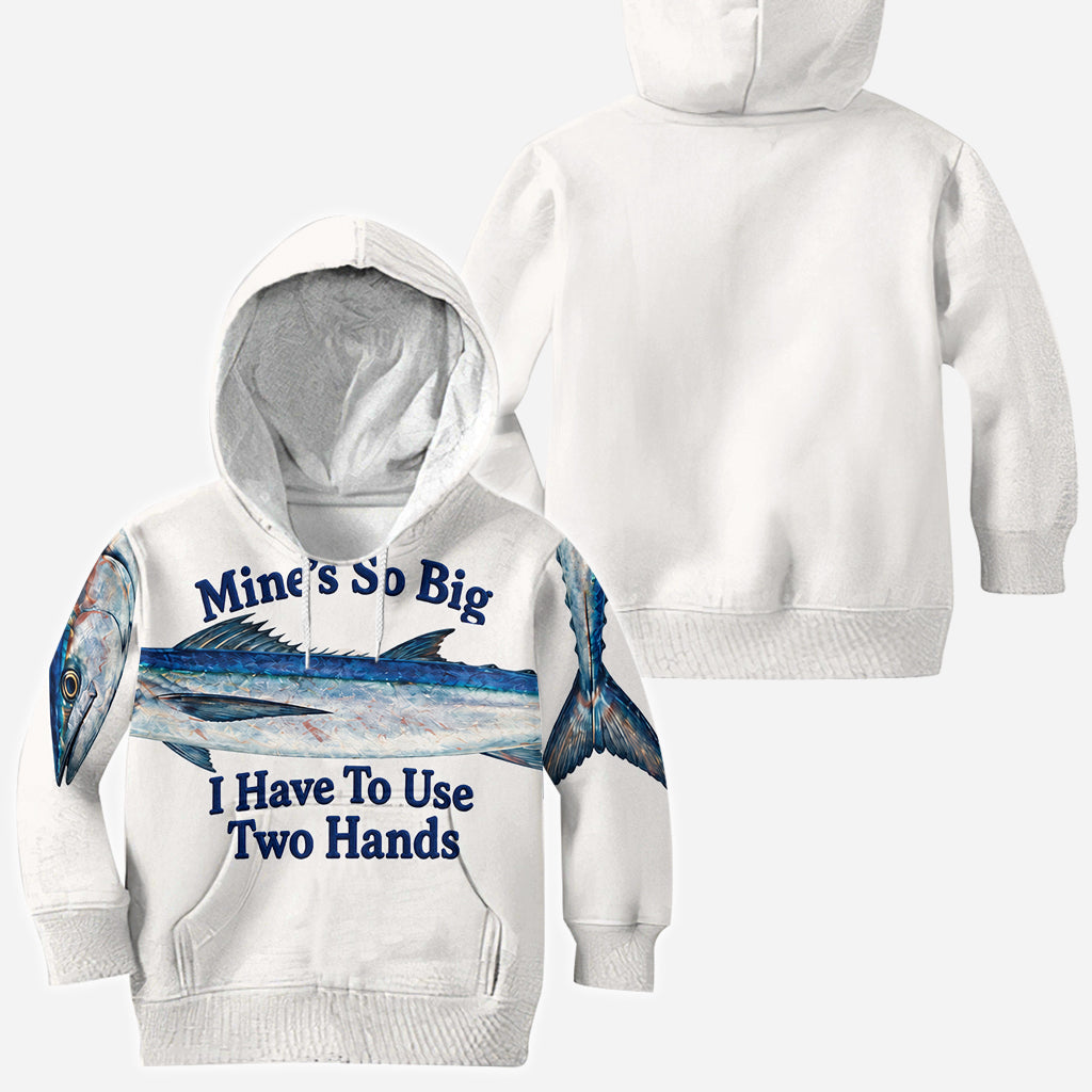 Mine's So Big I Have To Use Two Hands - Personalized Fishing All Over Shirt