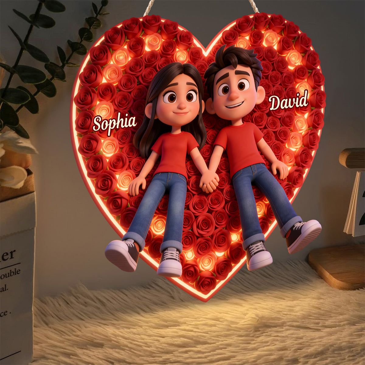 Any Photo Perfect Gift For Couple - Personalized Couple LED Light Acrylic Sign