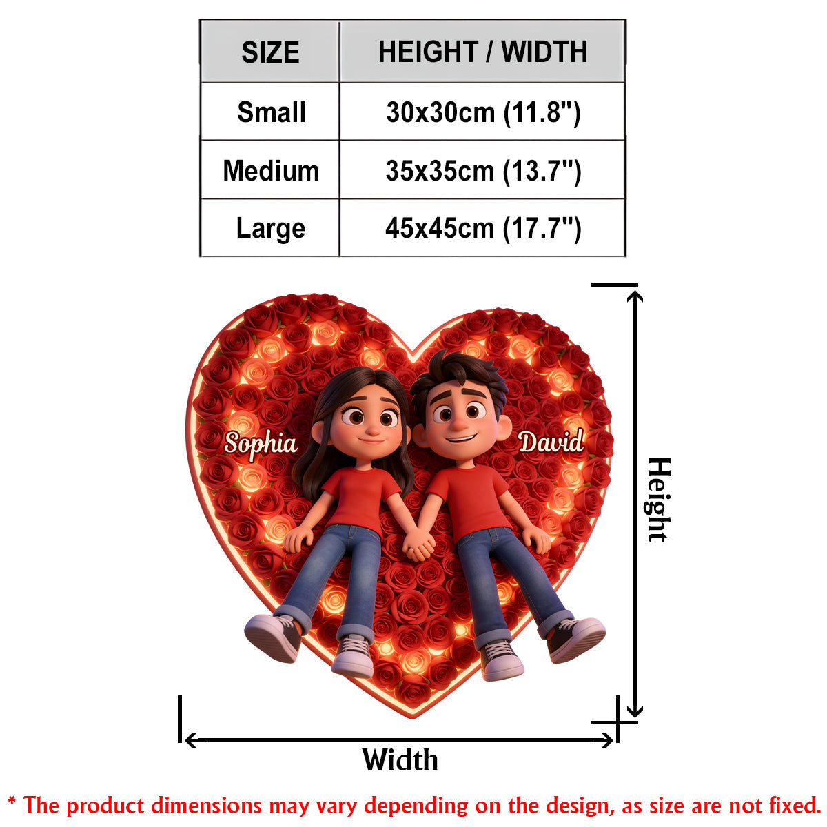 Any Photo Perfect Gift For Couple - Personalized Couple LED Light Acrylic Sign