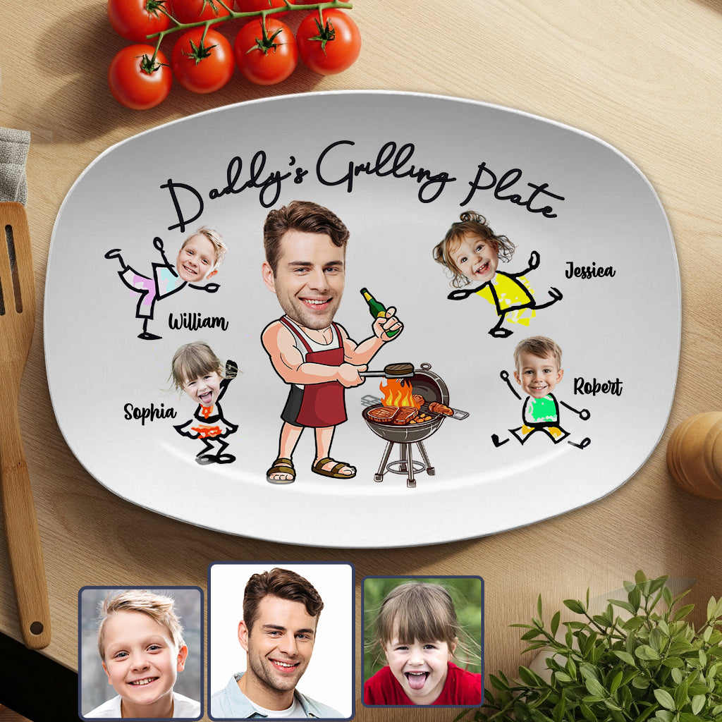 Daddy Grilling Plate - Personalized Father Plate