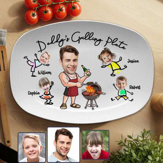 Daddy Grilling Plate - Personalized Father Plate