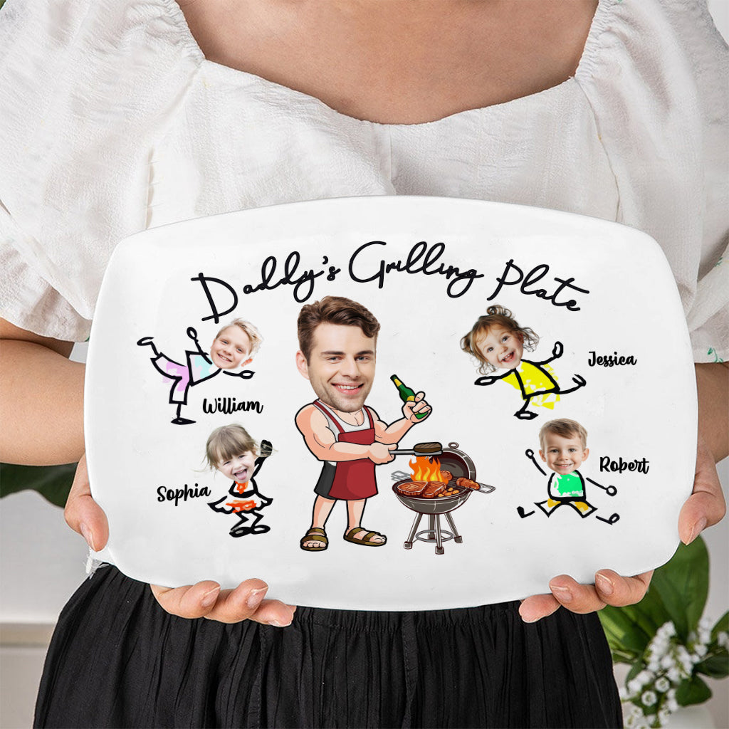 Daddy Grilling Plate - Personalized Father Plate