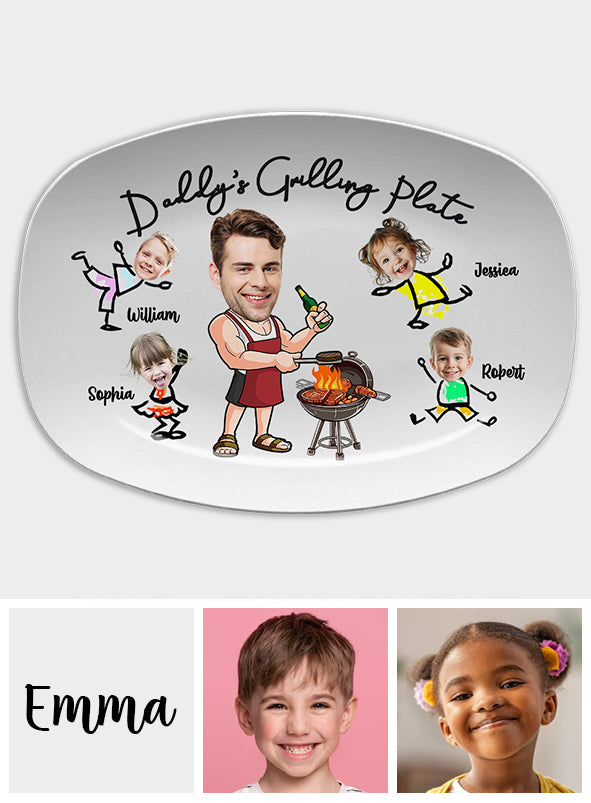 Daddy Grilling Plate - Personalized Father Plate