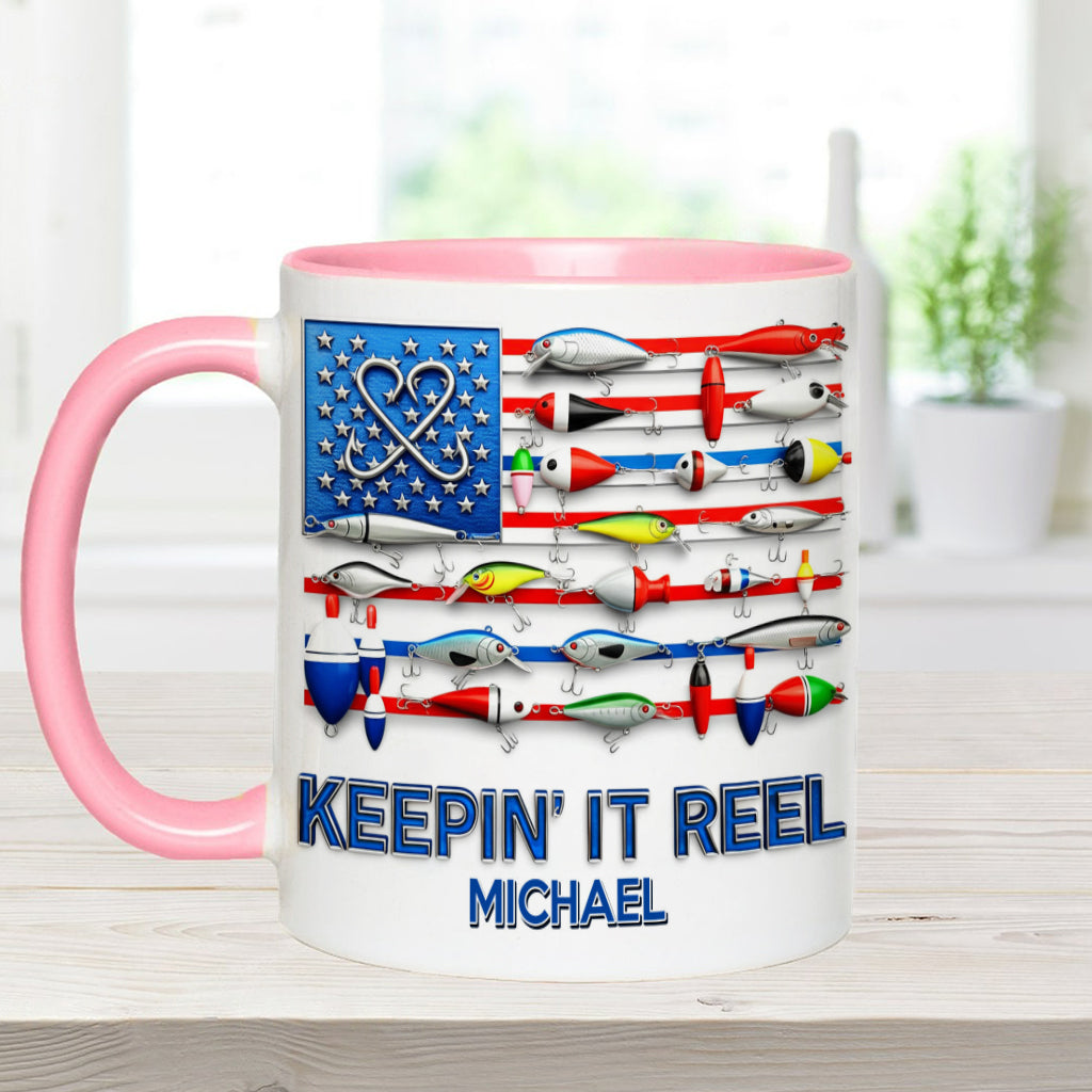 Keepin' It Reel - Personalized Fishing Accent Mug