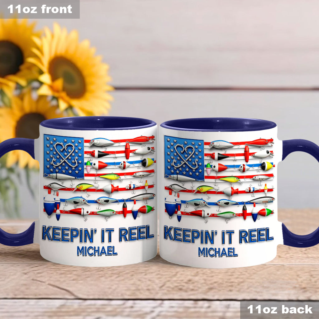 Keepin' It Reel - Personalized Fishing Accent Mug