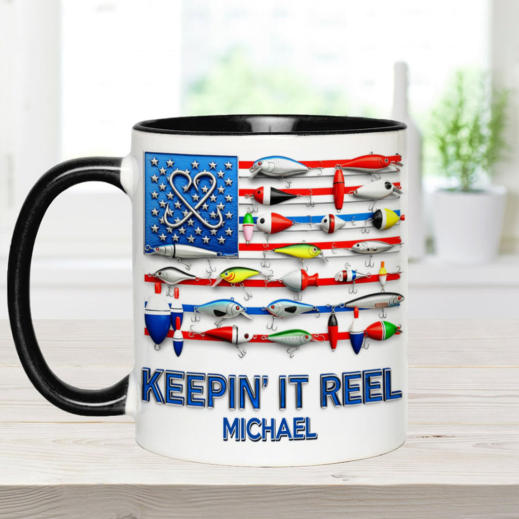 Keepin' It Reel - Personalized Fishing Accent Mug