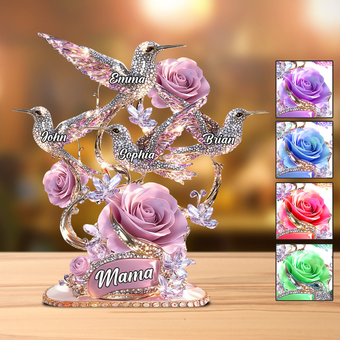 We Love You Gift For Mom, Grandma - Personalized Mother Custom Shaped Acrylic Plaque