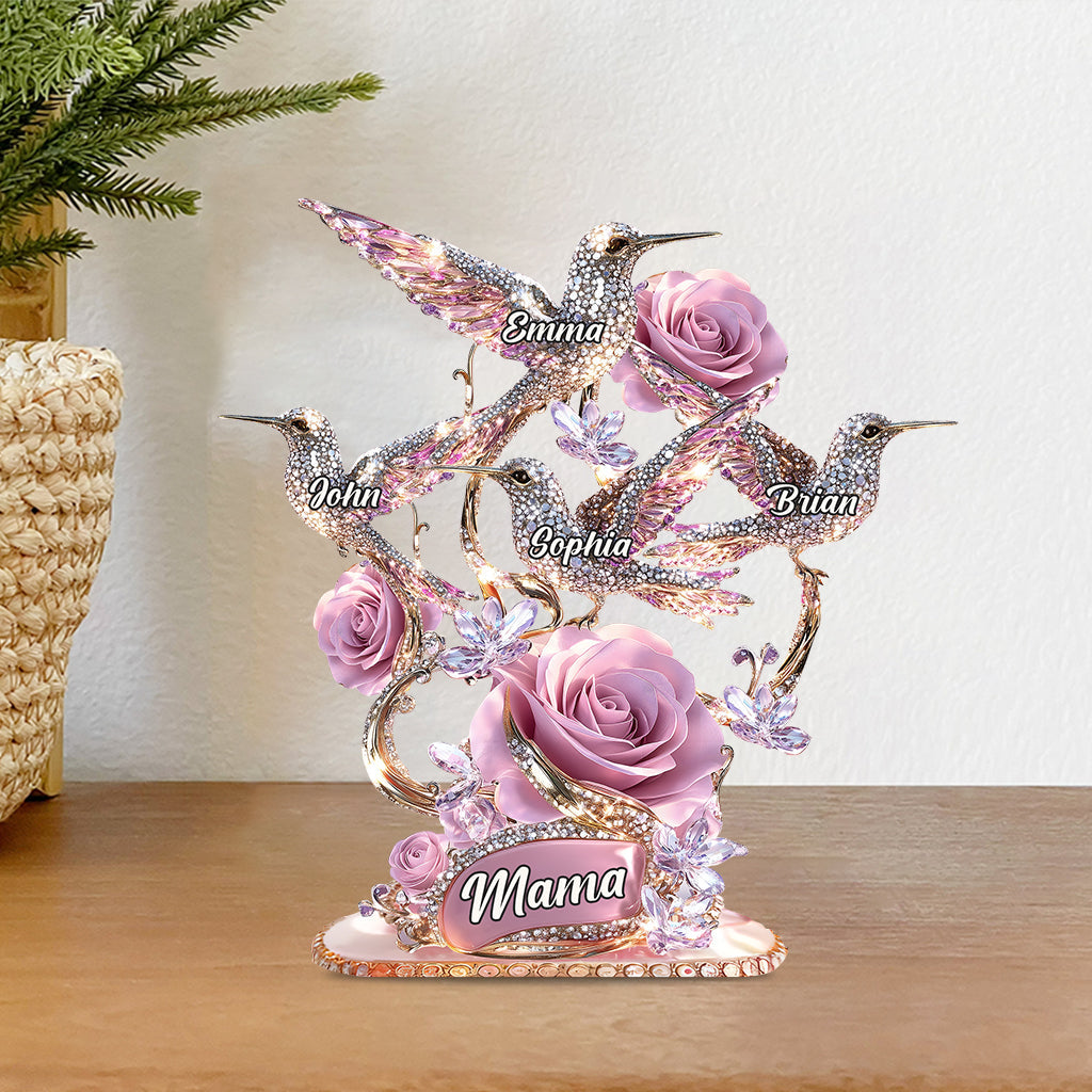 We Love You Gift For Mom, Grandma - Personalized Mother Custom Shaped Acrylic Plaque