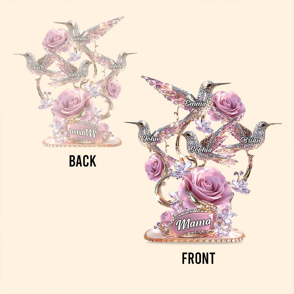 We Love You Gift For Mom, Grandma - Personalized Mother Custom Shaped Acrylic Plaque