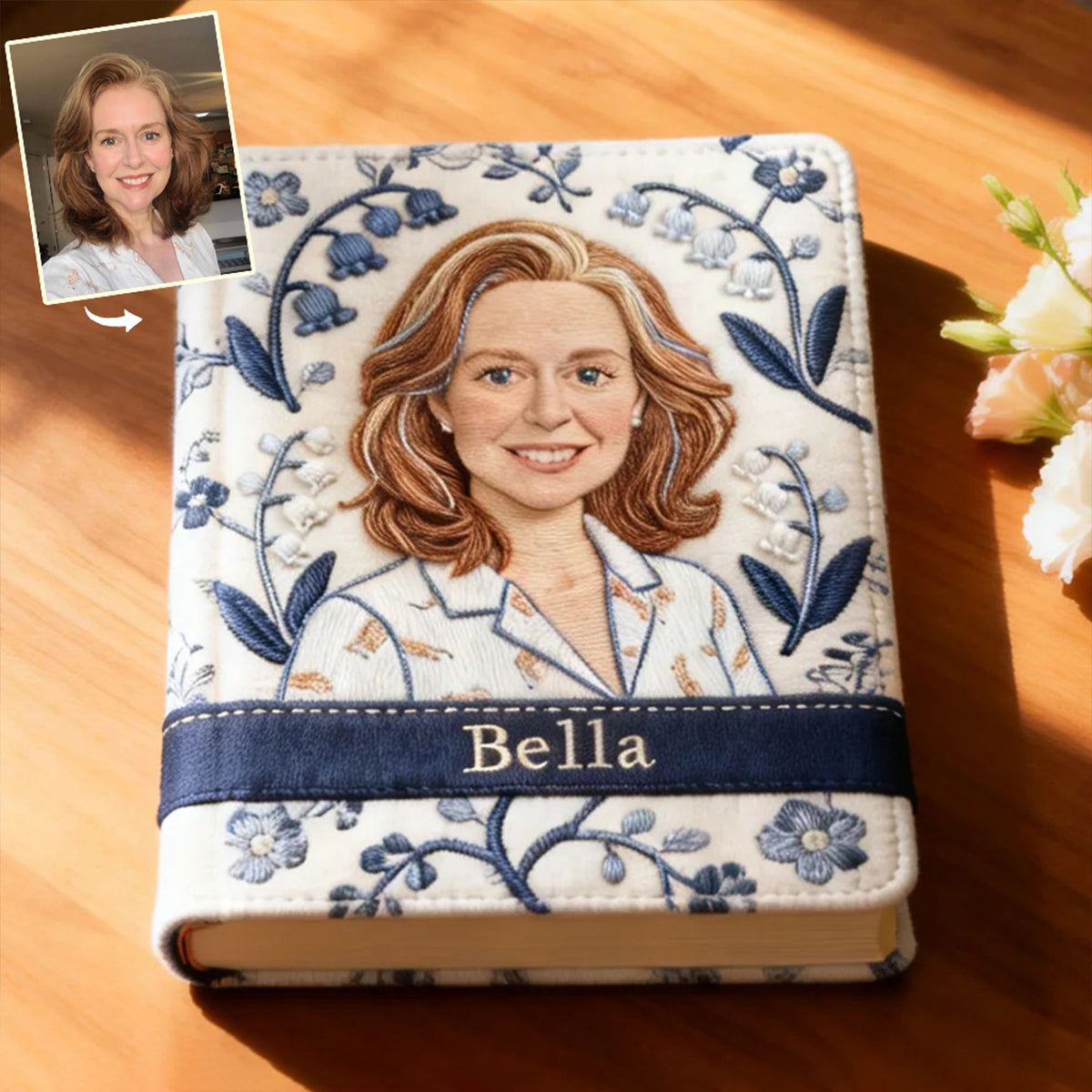 Custom Any Photo & Birth Month Flower - Personalized Self Love Leather Journal