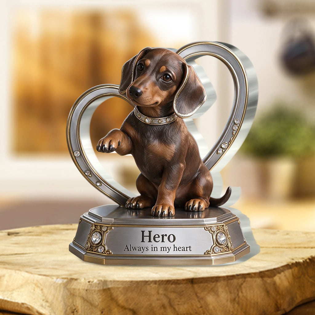 Custom Dog Lover Gift Personalized Pet Portrait Desig, Unique Dog Mom Dad Present for Puppy Owners, Cute Pet Memorial Gift, Personalized Dog Gift - Personalized Dog Custom Shaped Acrylic Plaque