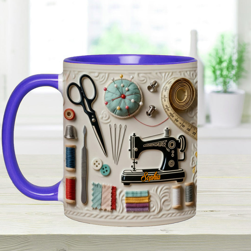 Love Sewing - Personalized Sewing Accent Mug