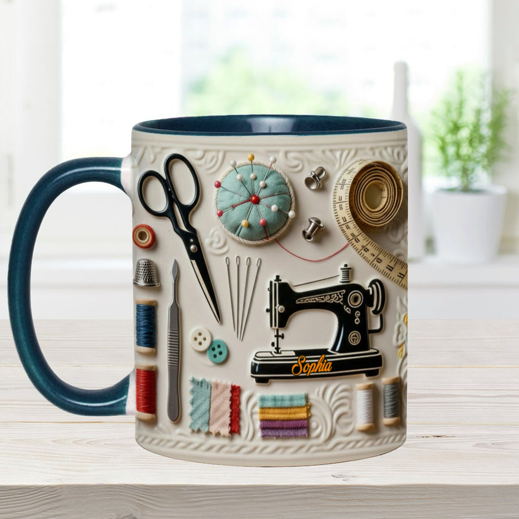 Love Sewing - Personalized Sewing Accent Mug