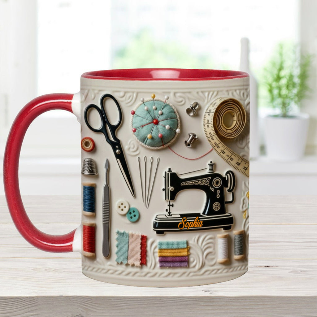Love Sewing - Personalized Sewing Accent Mug