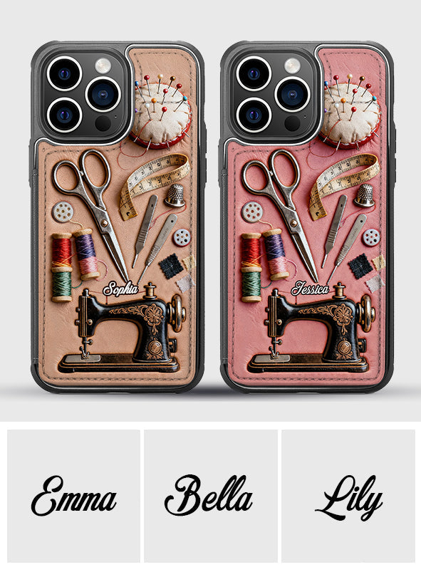 Love Sewing - Personalized Sewing Fully Printed Wallet Phone Case