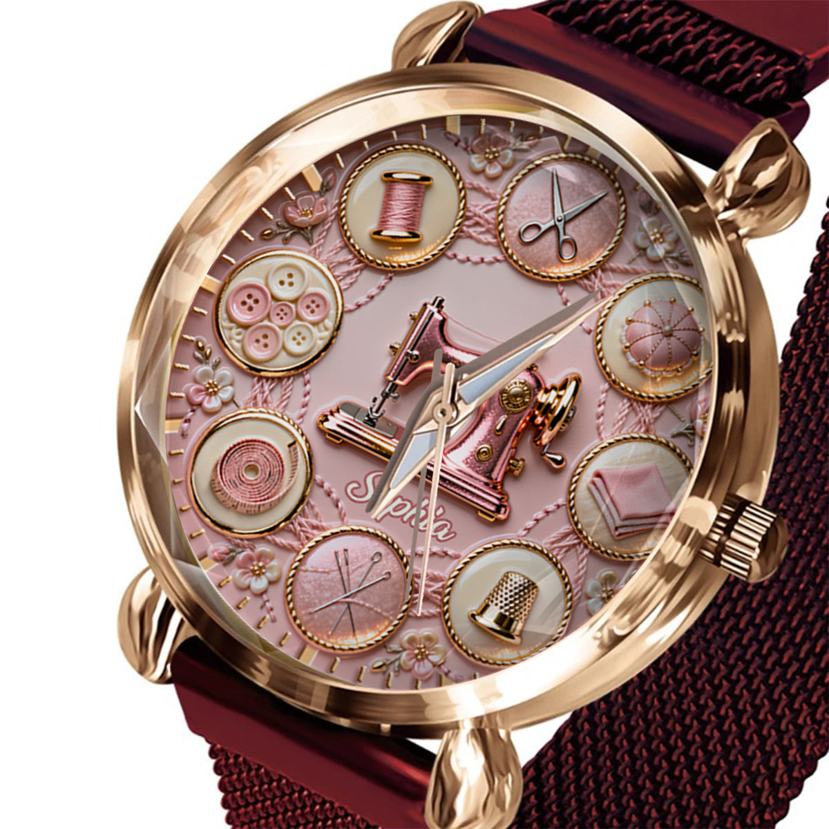 Love Sewing - Personalized Sewing Women Hand Watch