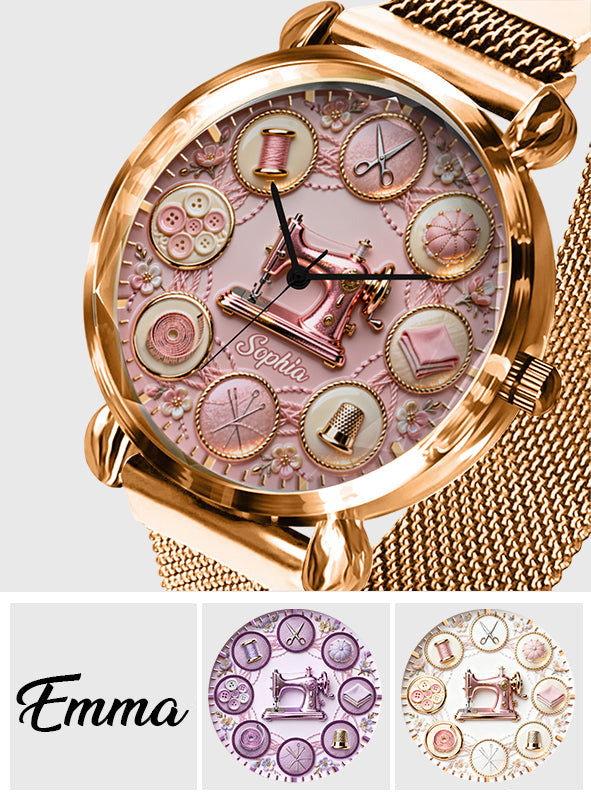 Love Sewing - Personalized Sewing Women Hand Watch