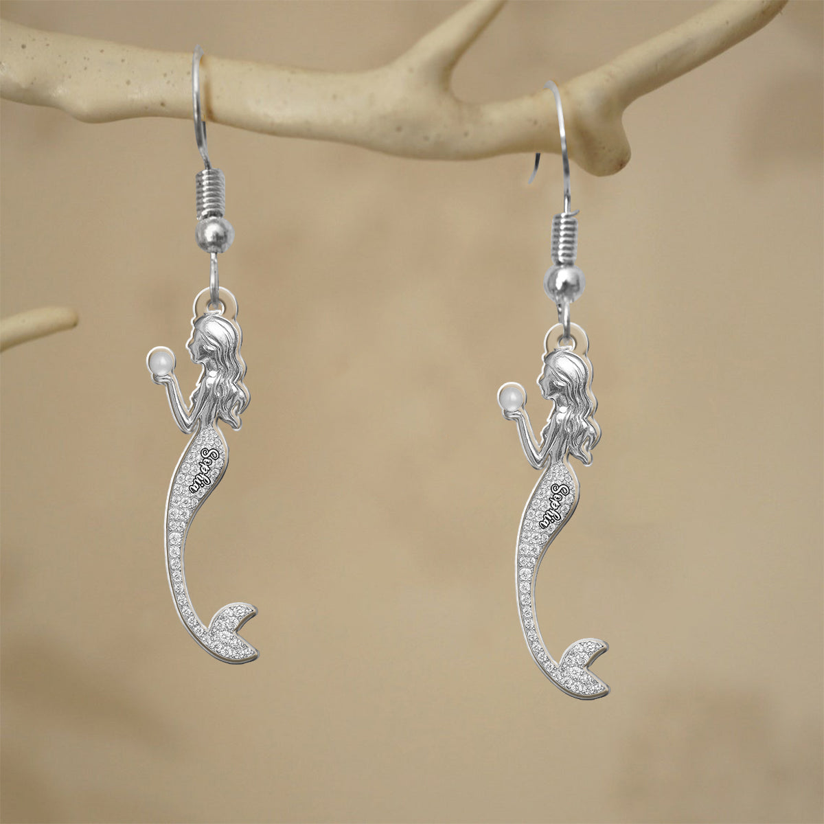 Elegant Mermaid - Personalized Sea Lover Earrings