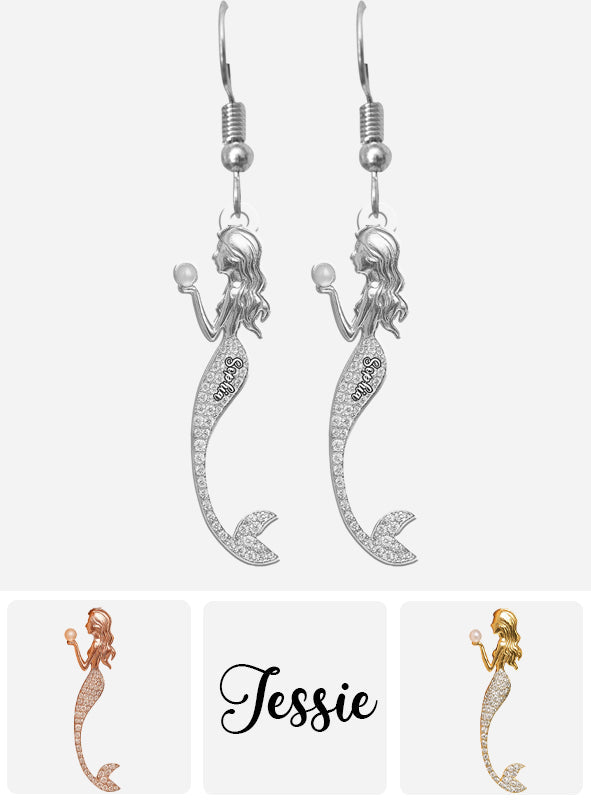 Elegant Mermaid - Personalized Sea Lover Earrings