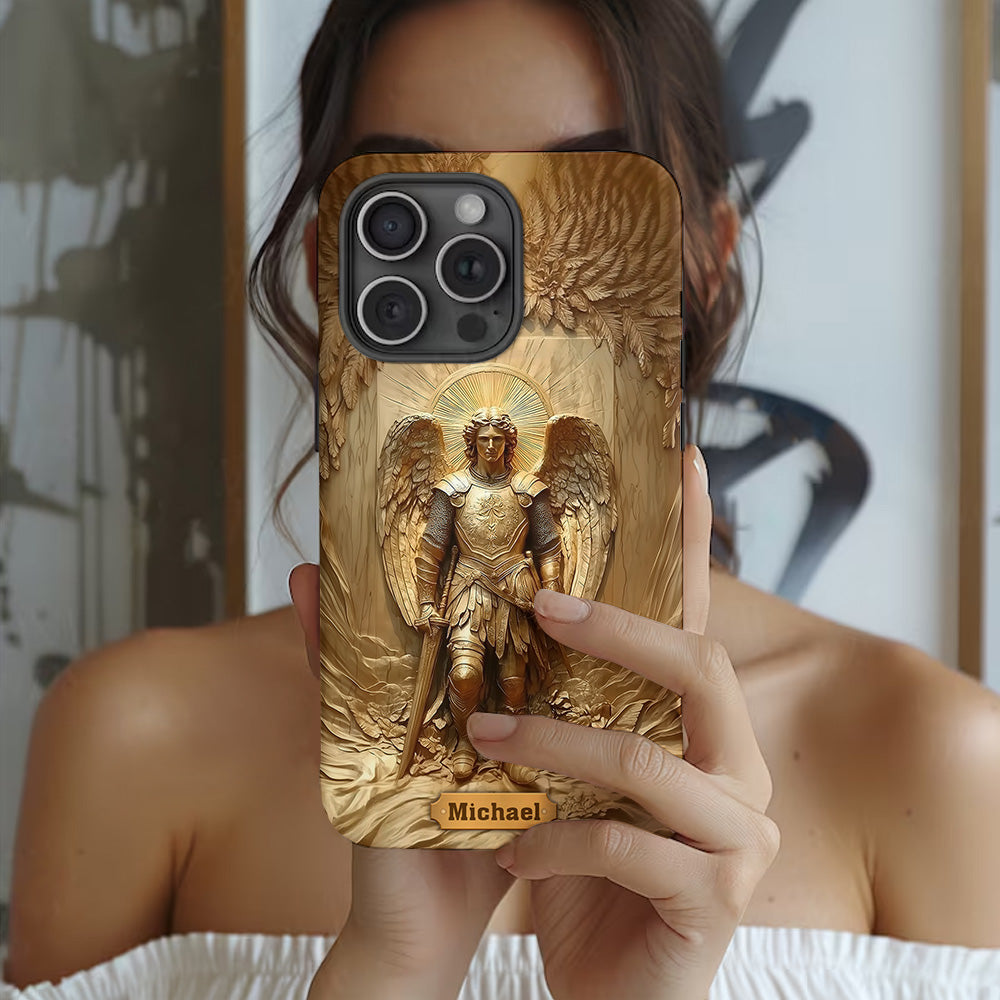Archangel Michael - Personalized Christian Full Print Phone Case