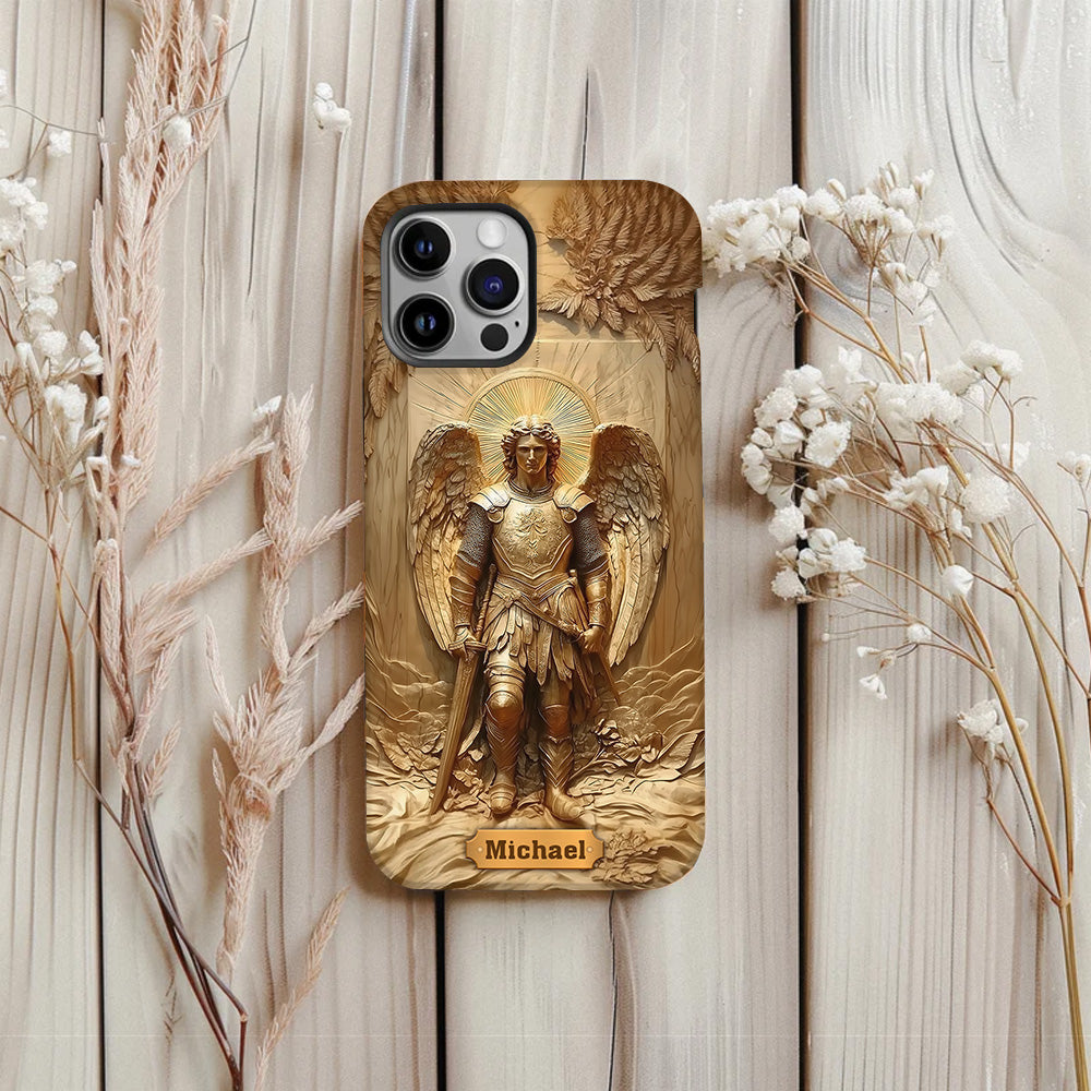 Archangel Michael - Personalized Christian Full Print Phone Case
