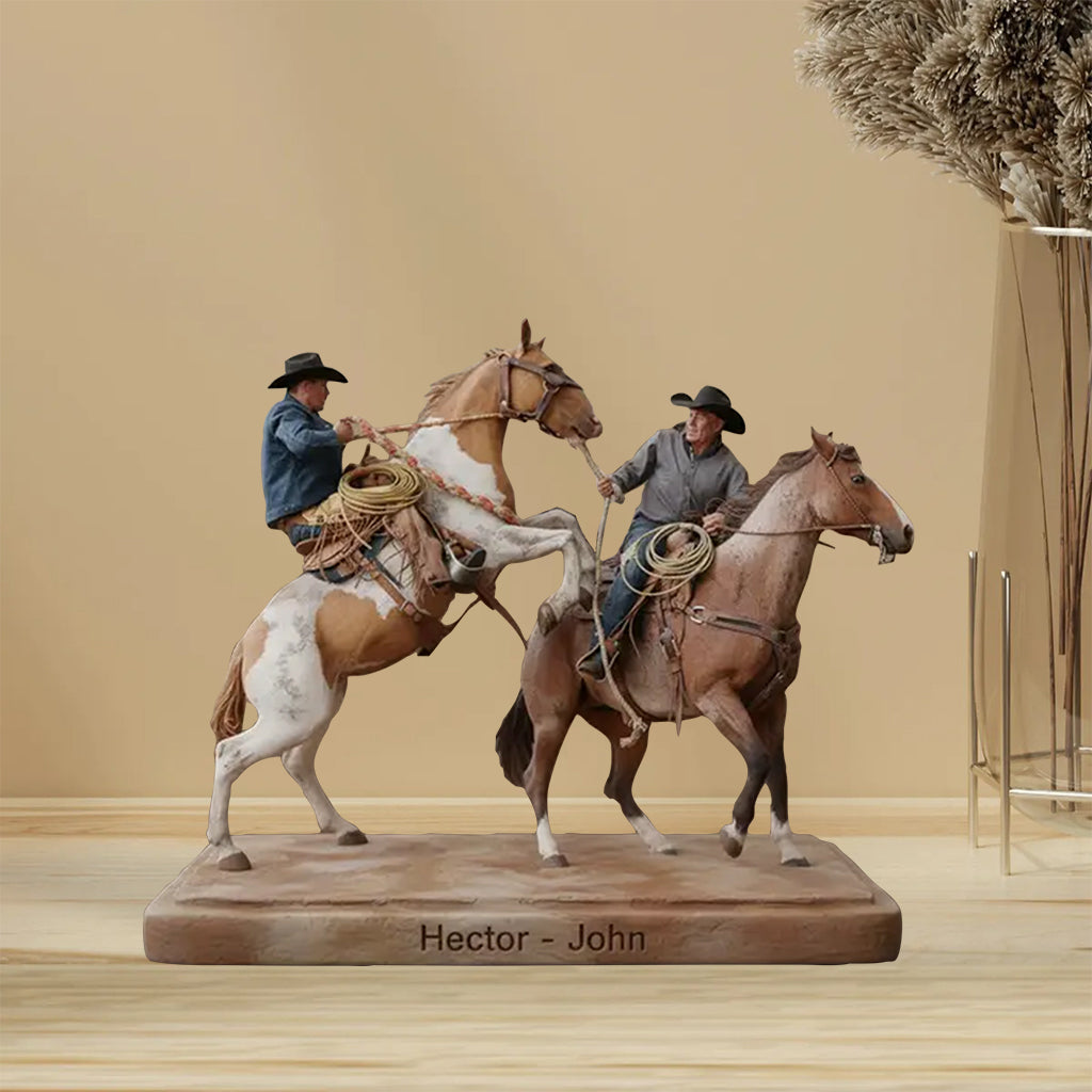 Strong Cowboys - Personalized Western Outfit Custom Shaped Acrylic Plaque