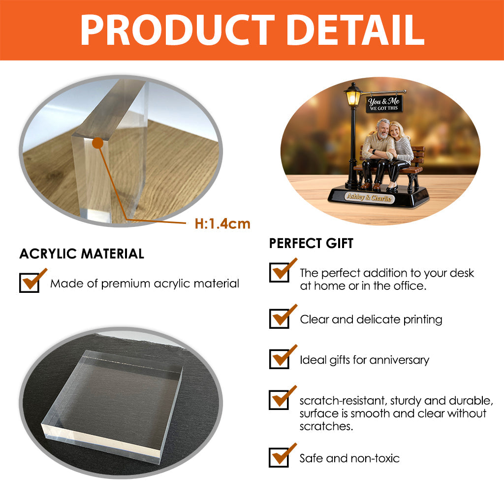 Couple Gift - Personalized Couple Custom Shaped Acrylic Plaque