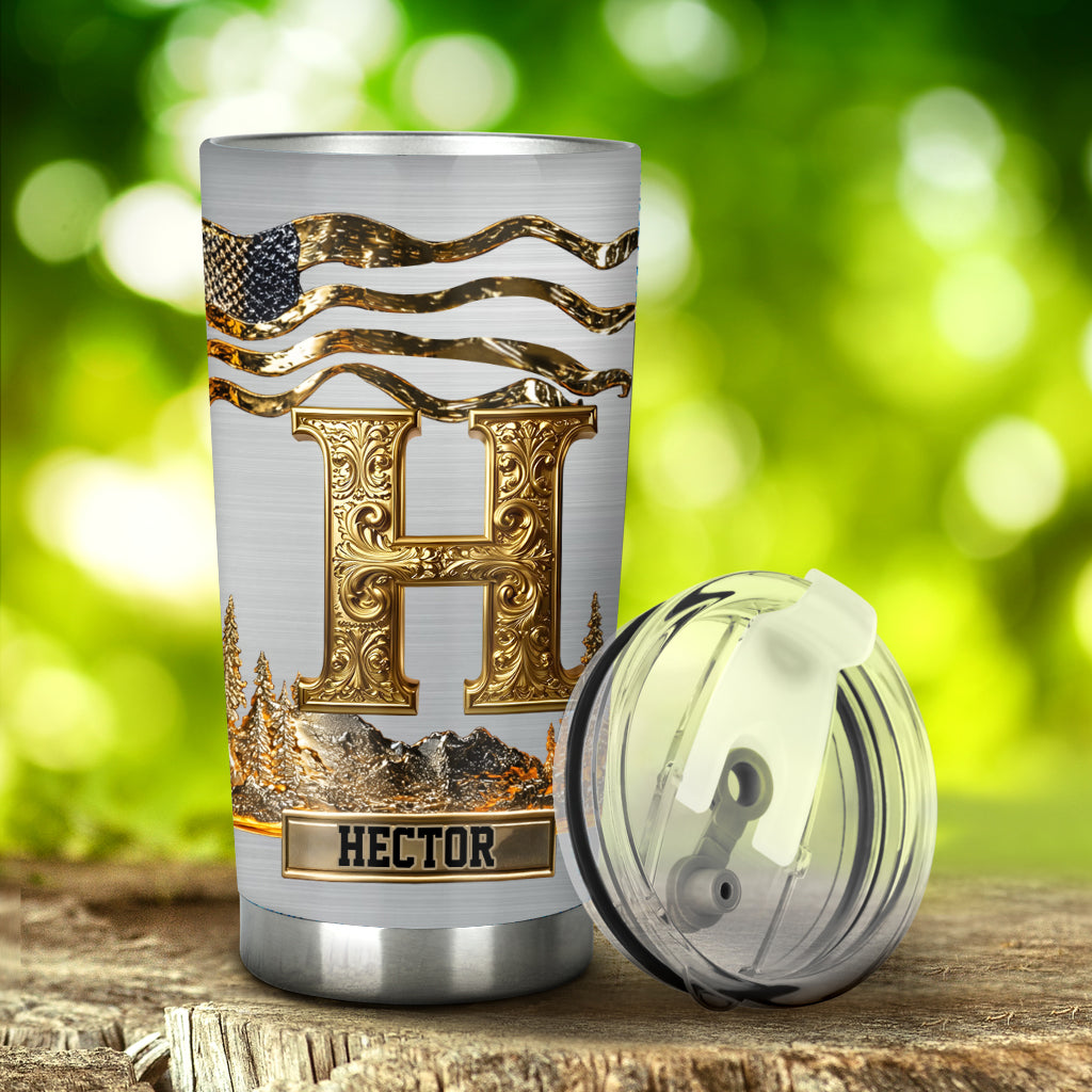 Name Initial Alphabet - Personalized Luxury Tumbler