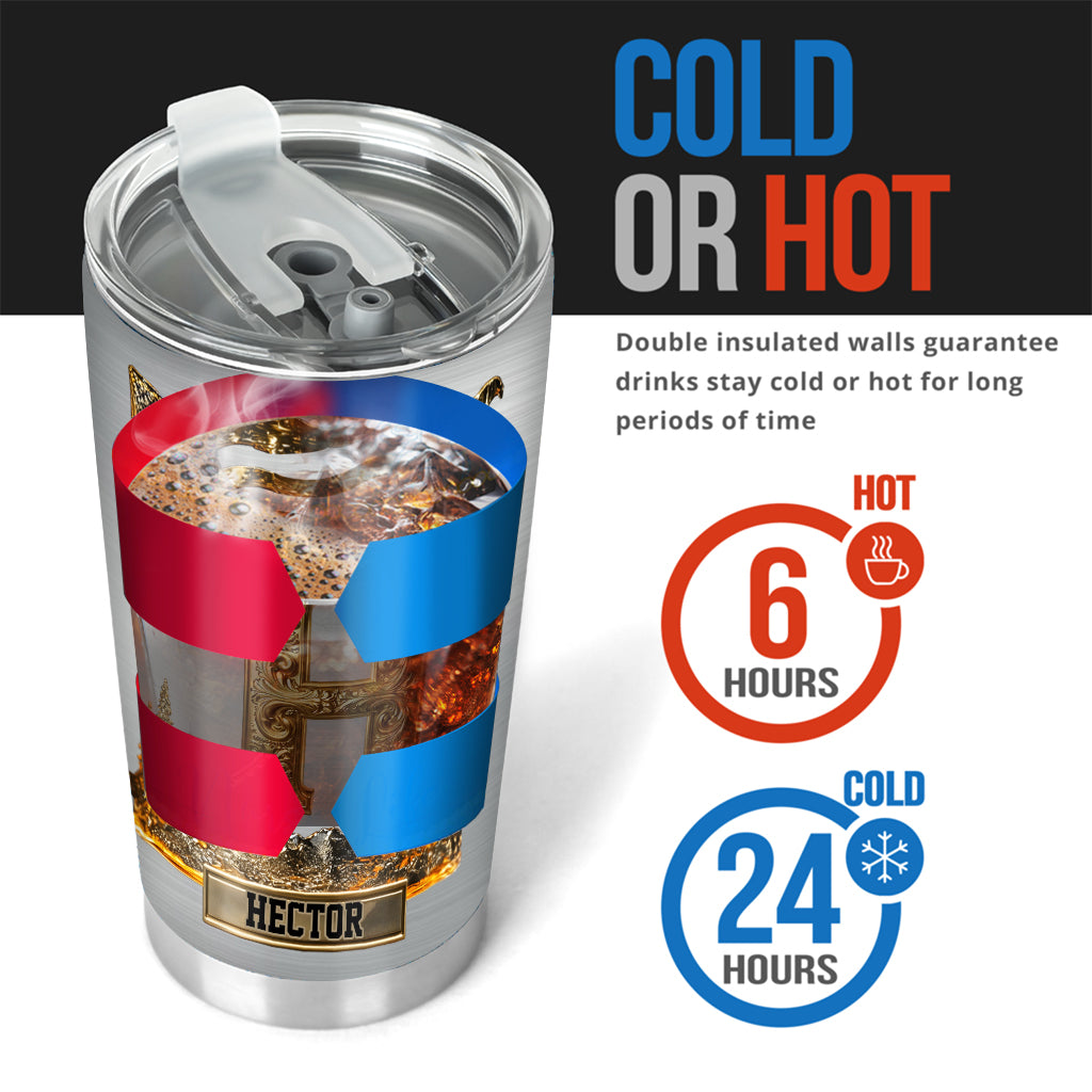 Name Initial Alphabet - Personalized Luxury Tumbler