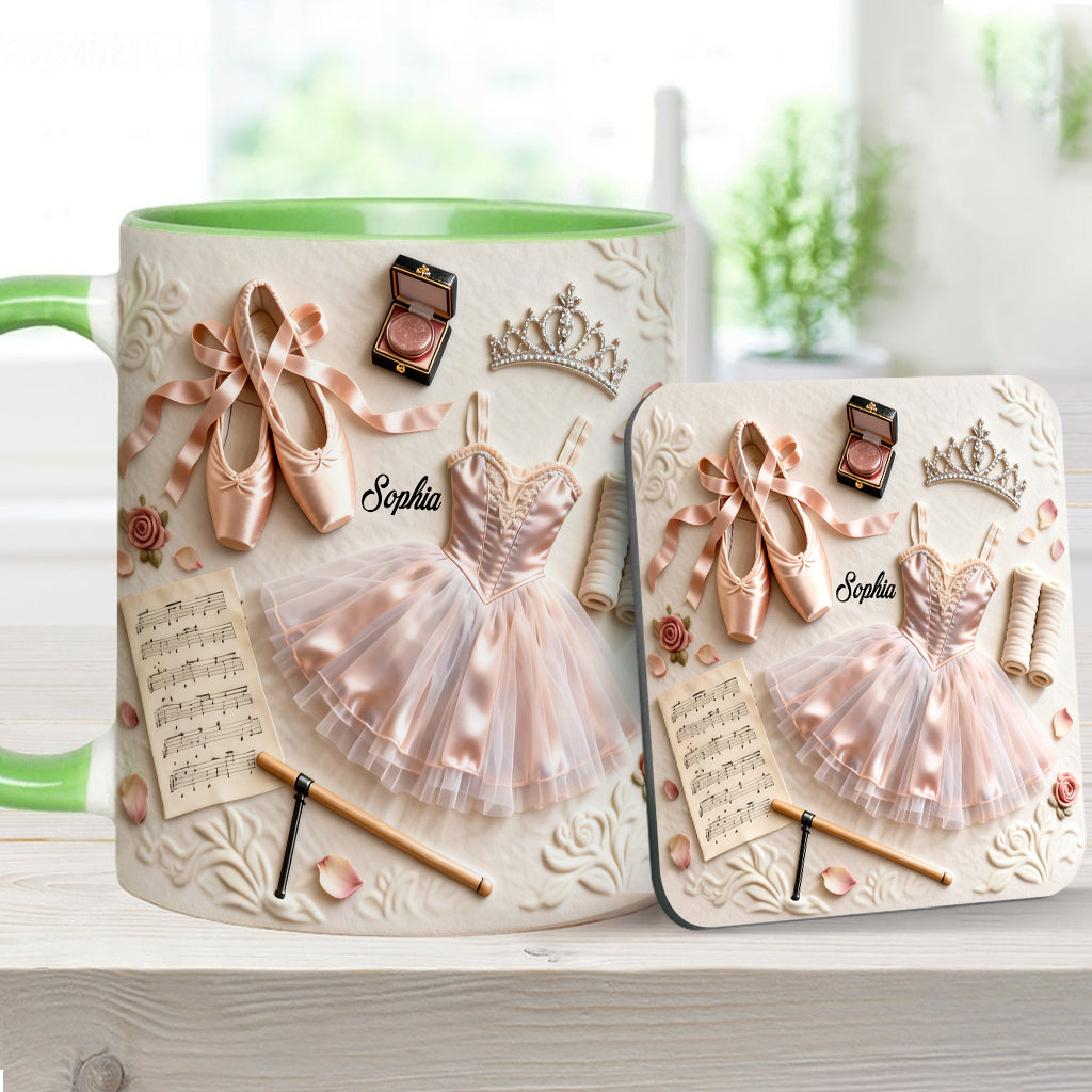 Love Ballet - Personalized Ballet Accent Mug & Coaster