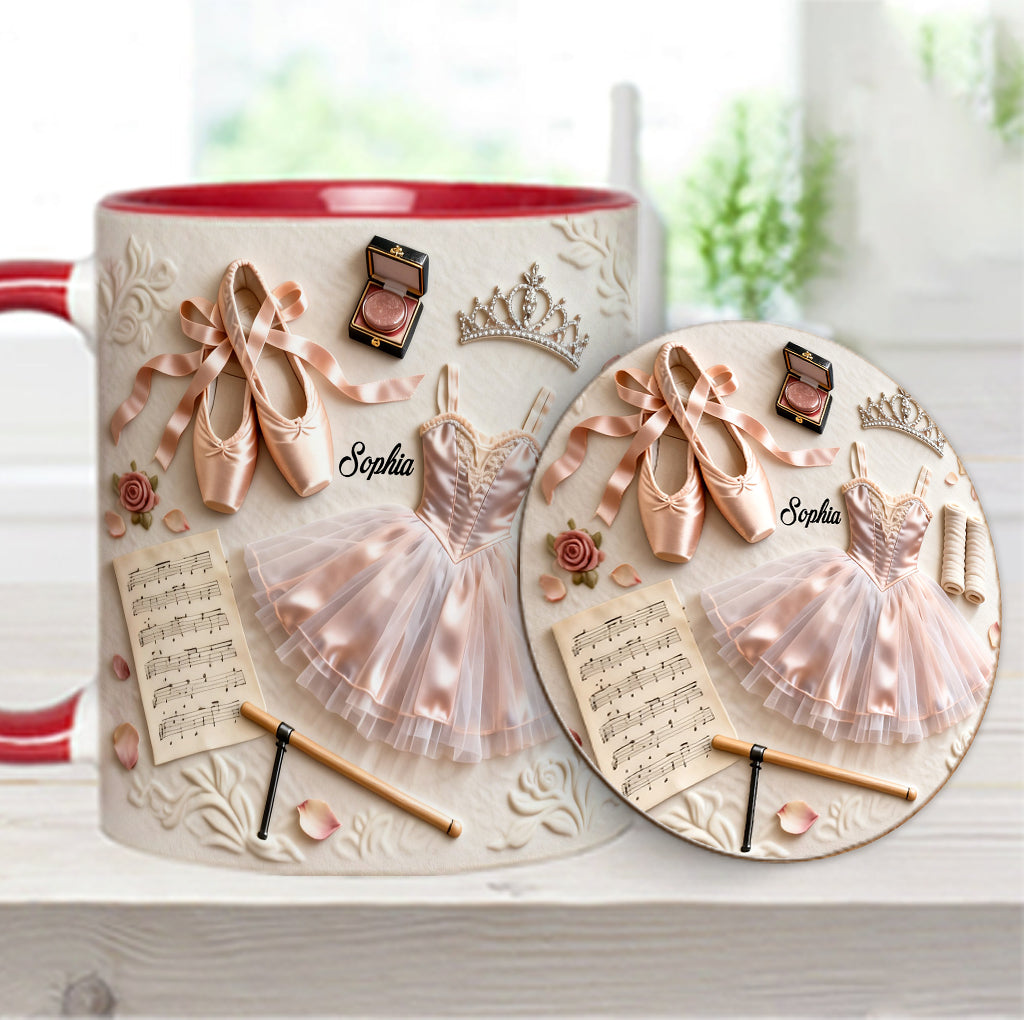 Love Ballet - Personalized Ballet Accent Mug & Coaster