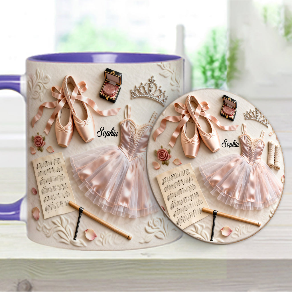 Love Ballet - Personalized Ballet Accent Mug & Coaster