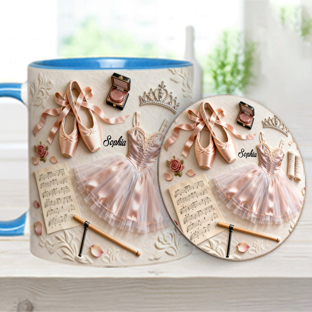 Love Ballet - Personalized Ballet Accent Mug & Coaster