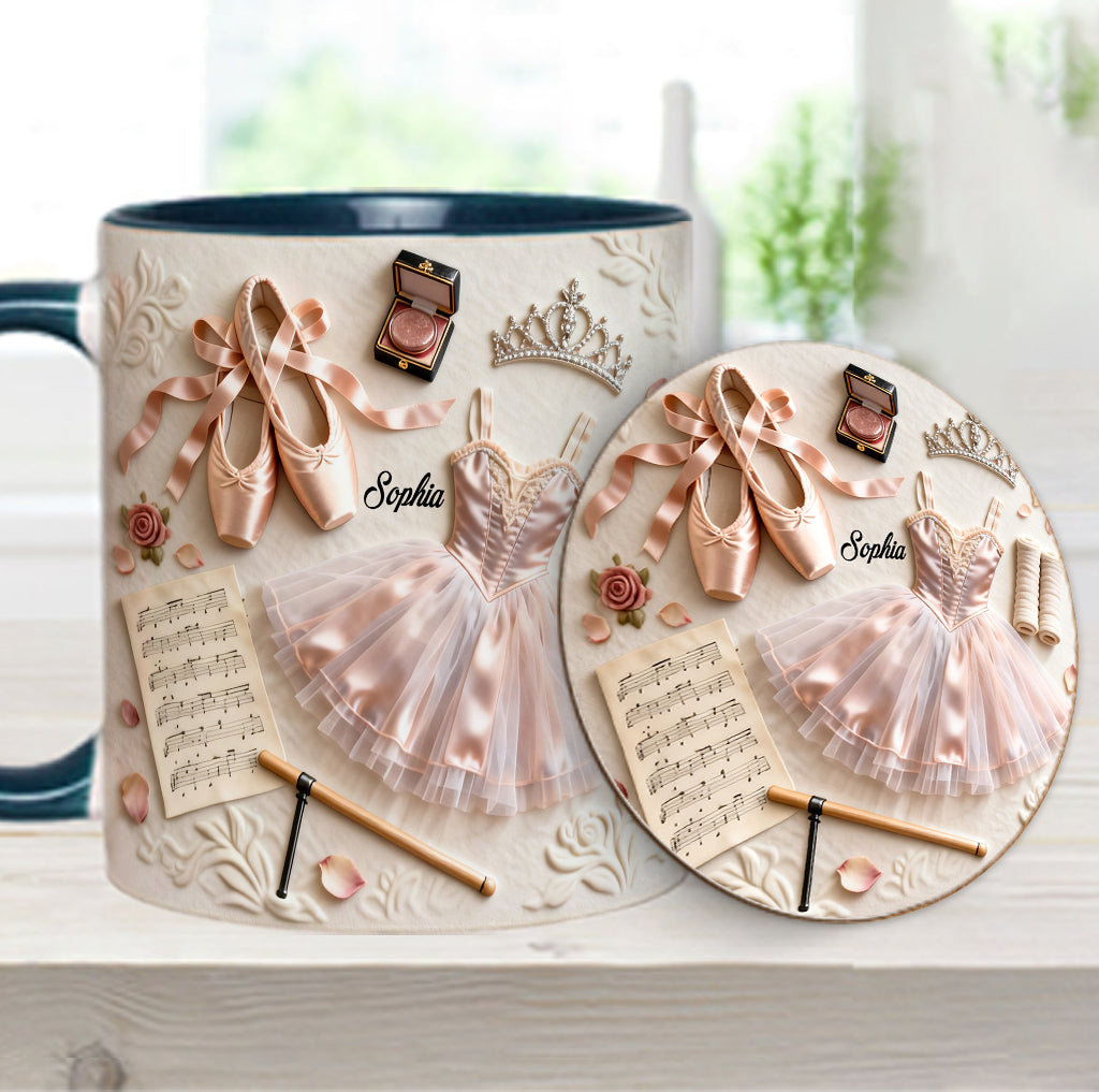 Love Ballet - Personalized Ballet Accent Mug & Coaster