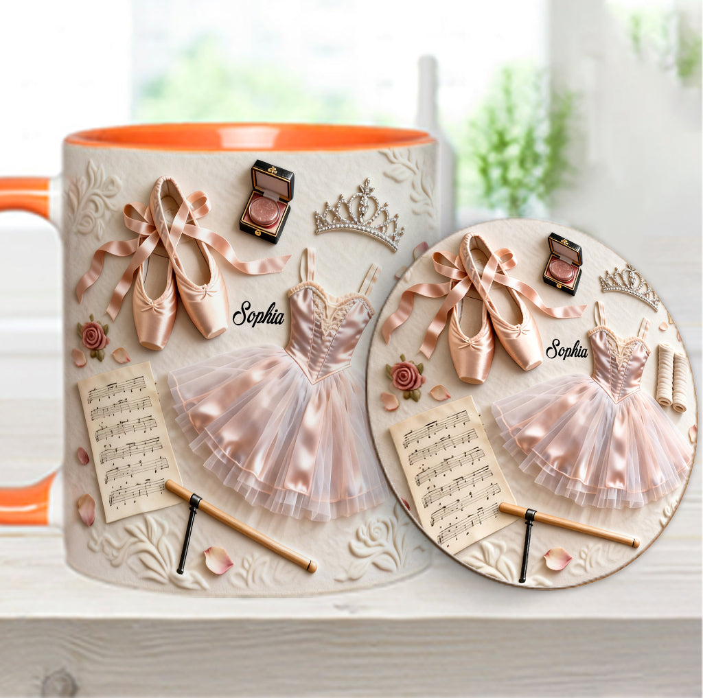Love Ballet - Personalized Ballet Accent Mug & Coaster