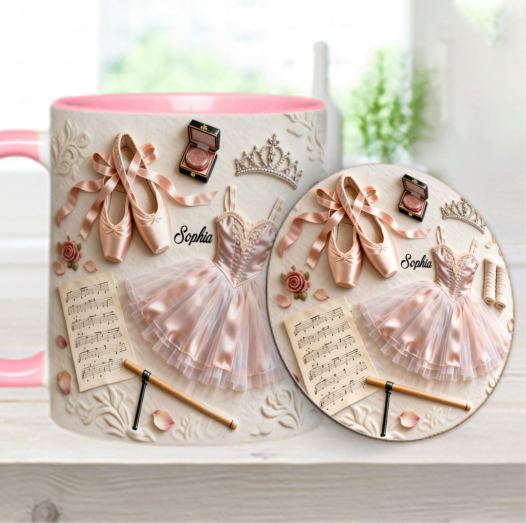 Love Ballet - Personalized Ballet Accent Mug & Coaster