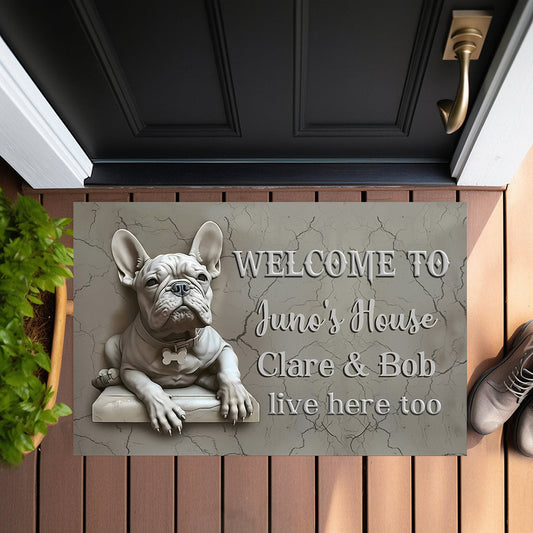 French Bulldog - Personalized French Bulldog Doormat