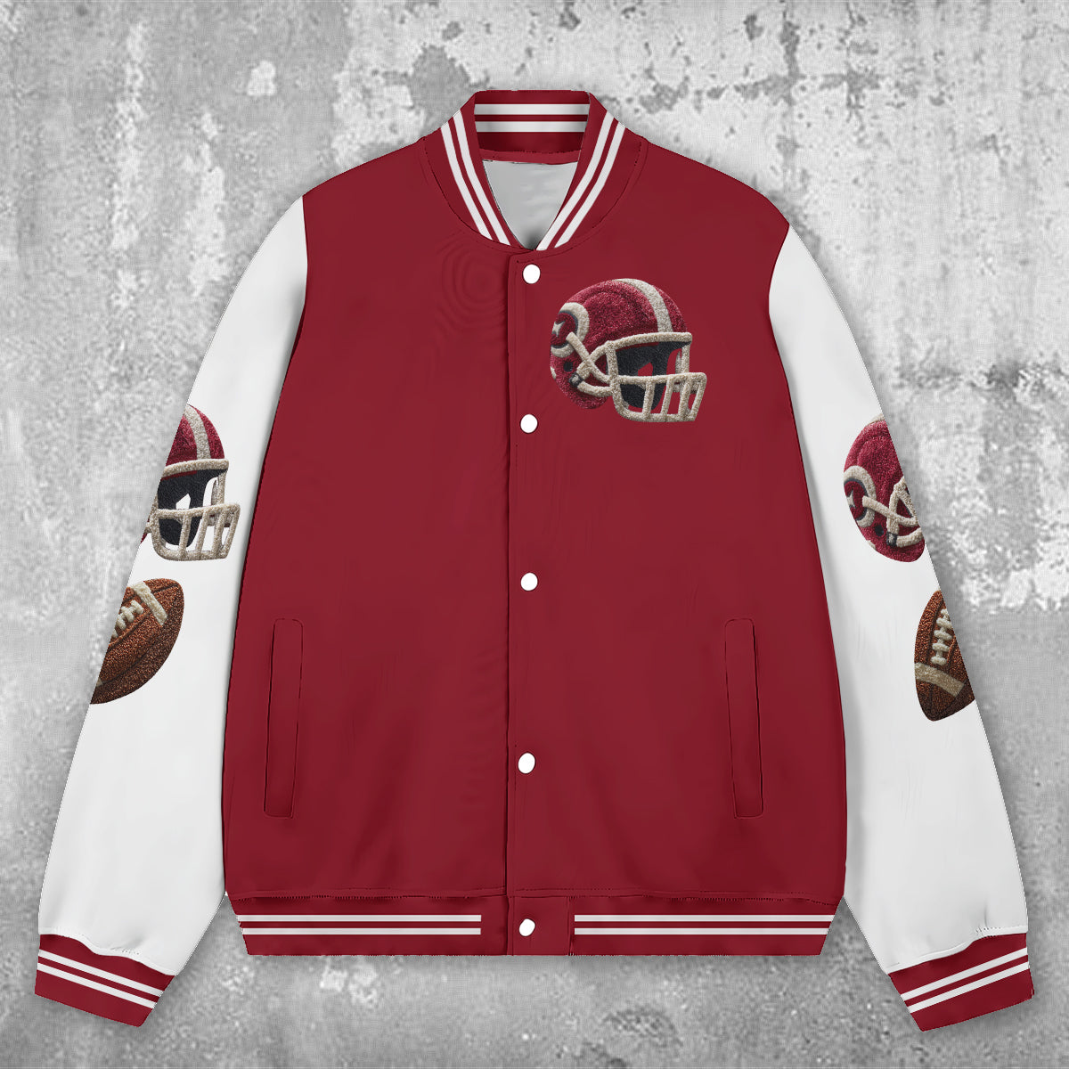 Love Football - Personalized Football Varsity Jacket