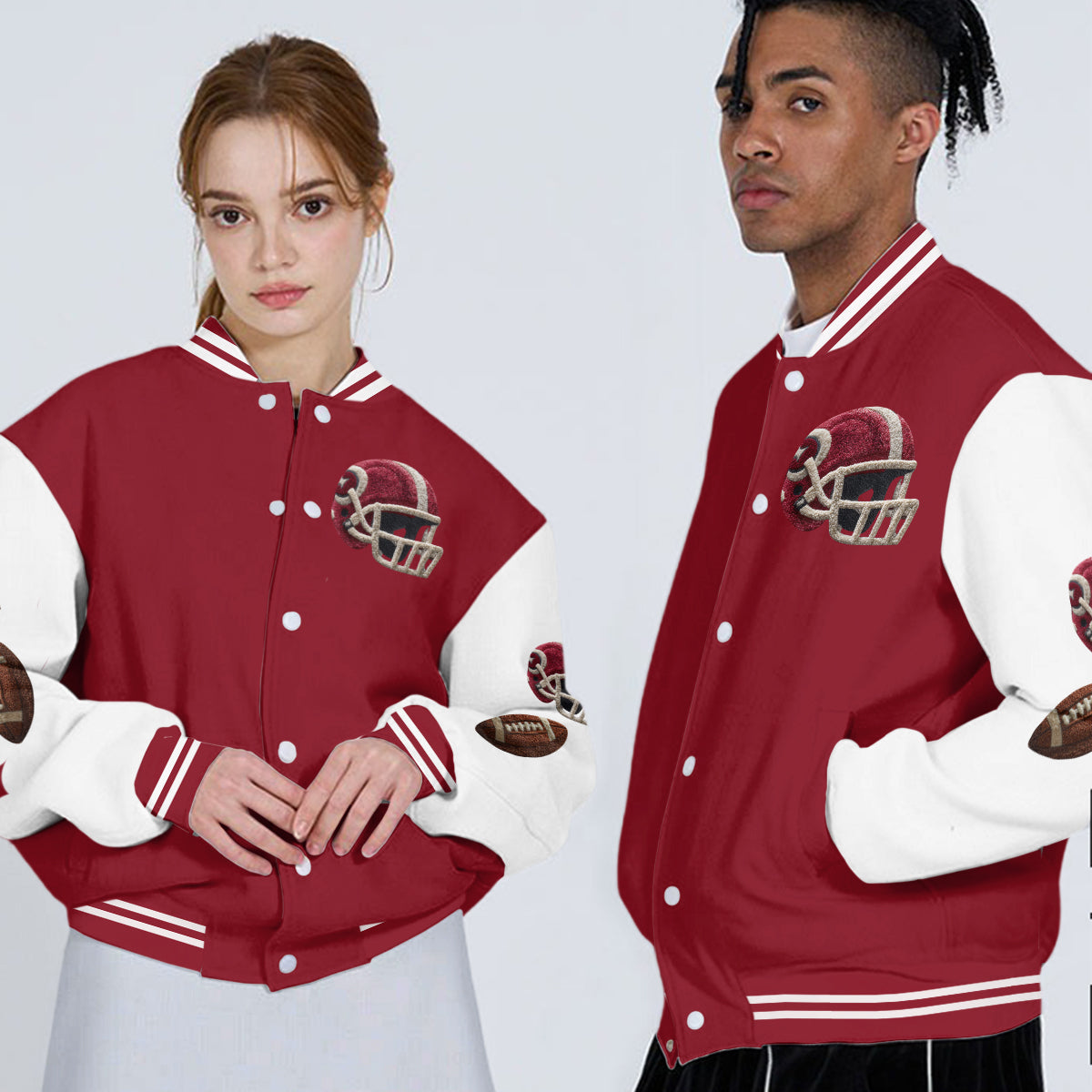 Love Football - Personalized Football Varsity Jacket