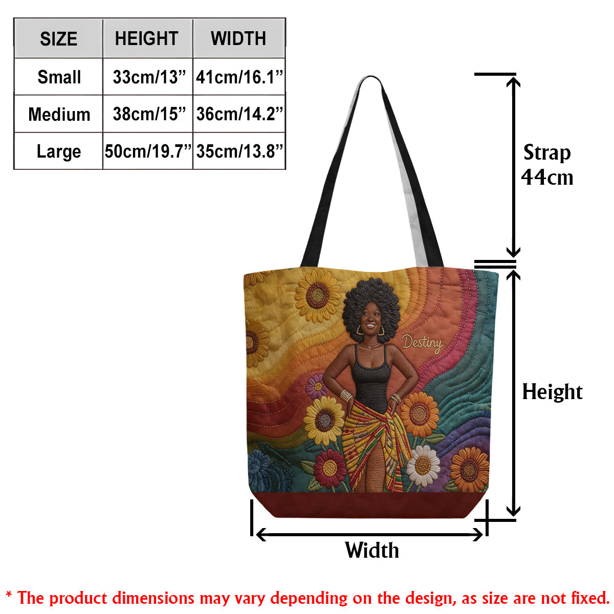 Any Photo Proud Woman - Personalized African American Quilted Tote Bag